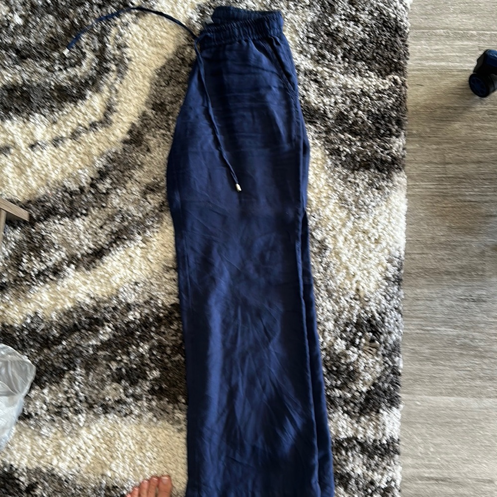 Tommy Bahama navy linen pants gently worn size xxs